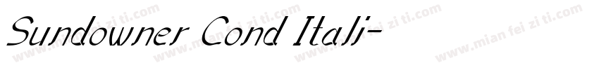 Sundowner Cond Itali字体转换